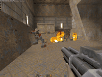 (Image: Another screen shot of game play in Quake 2.)
