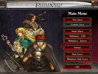 (Image: Puzzle Quest main menu.)